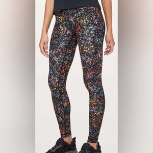 Lululemon Wunder Under Hi-Rise Tight 
Flowerescent Multi color size 2